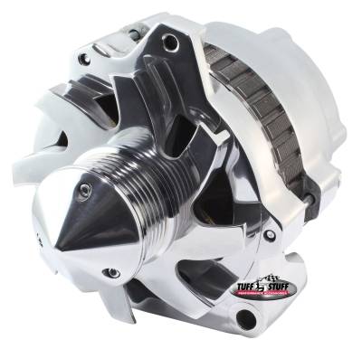 Alternator; 160 AMP - 1 Wire Or OEM Hookup - 6 Groove Pulley - Polished; 7860FP6G22