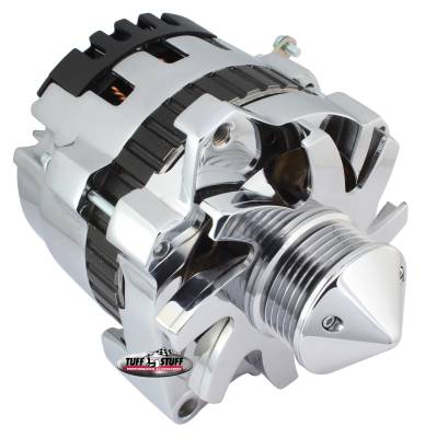 Alternator; 160 AMP - 1 Wire Or OEM Hookup - 6 Groove Pulley - Chrome; 7861F6G22