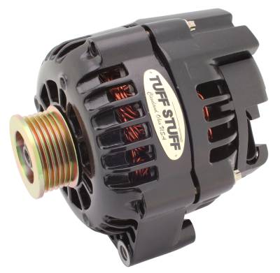 Alternator; 175 AMP Upgrade - Stealth Black - 1-Wire Hookup Back Post - 6 Groove Pulley; 8233NB1