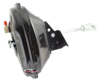 Power Brake Booster; Univ. - 11 in. - Single Diaphragm - Incl. 3/8 in.-16 Mtg. Studs And Nuts - Fits Hot Rods/Customs/Muscle Cars - Stealth Black Powder Coat; 2227NC