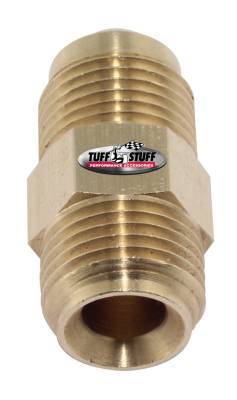 Tuff Stuff Performance - Power Steering Hose Fitting; 3/8 in. (5/8-18) Male Inverted Flare x 3/8 in. (5/8-18) Male SAE Flare - Saginaw Pumps; 5557 - Image 2