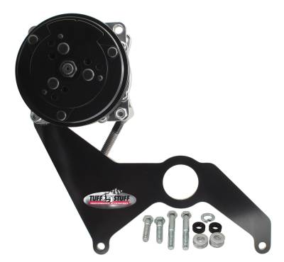 A/C Compressor Bracket; For Use w/Sanden SD508 SBC Long Water Pump - Black Powder Coated; 8494B