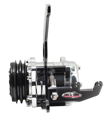 Tuff Stuff Performance - A/C Compressor Bracket; For Use w/Sanden SD508 SBC Long Water Pump - Black Powder Coated; 8494B - Image 2