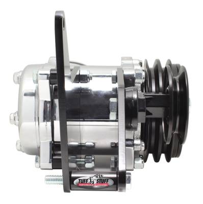 Tuff Stuff Performance - A/C Compressor Bracket; For Use w/Sanden SD508 BBC Short Water Pump - Black Powder Coated; 8495B - Image 2