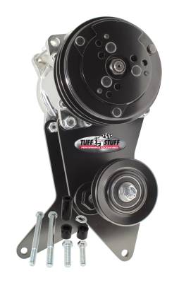A/C Compressor Bracket; For Use w/Sanden SD508 BBC Long Water Pump - Black Powder Coated; 8496B