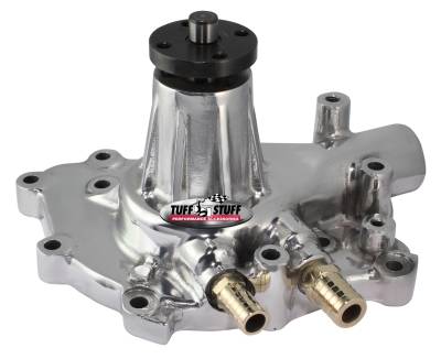 Water Pump; 5.437 in. Hub Height - 5/8 in. Pilot - w/Pass. Side Inlet - Aluminum Casting - Polished; 1432AB