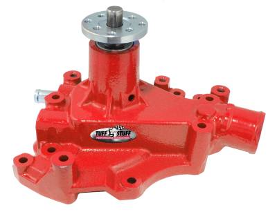 Water Pump; 5.687 in. Hub Height - 5/8 in. Pilot - w/Driver Side Inlet - Cleveland Only - Red; 1469CRED