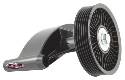 Smog Pump Idler Bracket; Incl. Alum. Brackets/Idler Pulley w/Bearing/Pulley Mounting Bolt/Washer - Black; 1700C