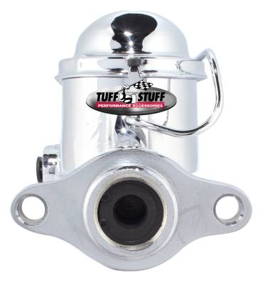 Tuff Stuff Performance - Brake Master Cylinder; Dual Reservoir - 1 in. Bore - 3/8 in-24 And 1/2 in.-20 Ports - 3 1/8 in. Mounting Hole Spacing - Chrome; 2017NA - Image 2