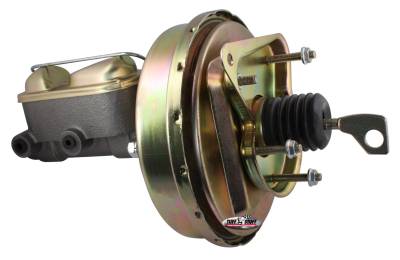 Tuff Stuff Performance - Brake Master Cylinder/Booster Assembly; 9 in. - 1 in. Bore - Single Diaphragm - w/PN[2017] Dual Rsvr. Master Cyl. - Incl. 5-3/8 in.-16 Mtg. Studs-1 Is Offset - Gold Zinc; 2125NB-3 - Image 2