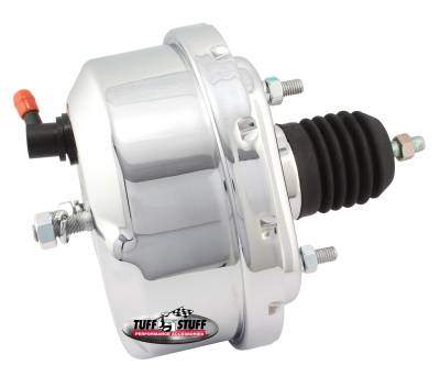 Power Brake Booster; Univ. - 7 in. - Single Diaphragm - Incl. 3/8 in.-16 Mtg. Studs And Nuts - Fits Hot Rods/Customs/Muscle Cars - Chrome; 2221NA