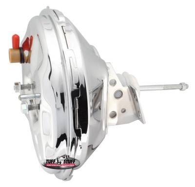 Power Brake Booster; Univ. - 11 in. - Single Diaphragm - Incl. 3/8 in.-16 Mtg. Studs And Nuts - Fits Hot Rods/Customs/Muscle Cars - Chrome; 2227NA