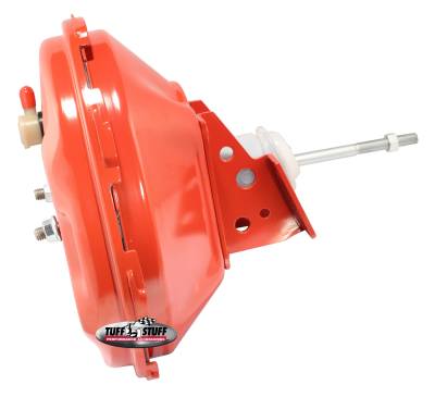 Power Brake Booster; Univ. - 11 in. - Single Diaphragm - Incl. 3/8 in.-16 Mtg. Studs And Nuts - Fits Hot Rods/Customs/Muscle Cars - Red Powdercoat; 2227NBRED