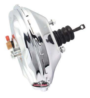 Power Brake Booster; Univ. - 11 in. - Single Diaphragm - w/Studs - Incl. 3/8 in.-16 Mtg. Studs And Nuts - Fits Hot Rods/Customs/Muscle Cars - Chrome; 2228NA