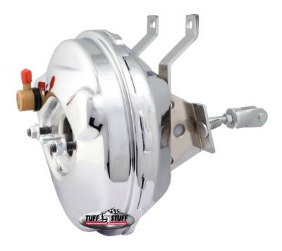 Power Brake Booster; 9 in. - Single Diaphragm - Incl. Booster Mtg. Bracket/3/8 in.-16 Mtg. Studs And Nuts - Chrome; 2230NA