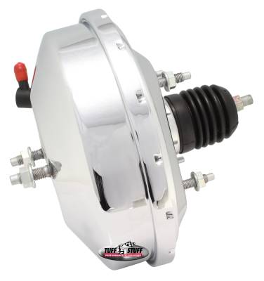 Power Brake Booster; Univ. - 9 in. - Slim Line Diaphragm - Incl. 3/8 in.-16 Mtg. Studs And Nuts - Fits Hot Rods/Customs/Muscle Cars - Chrome; 2231NA
