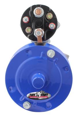 Tuff Stuff Performance - Starter; Full Size - Staggered Bolt Pattern - Blue Powdercoat w/Chrome Accents; 3510BBLUE - Image 2