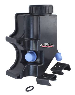 Power Steering Reservoir; Incl. Twist Cap w/Built-In Dipstick/2 Mounting Clips/O-Ring - 3/8 in. OD Return Tube - GM Pressure Port Fitting; 6175ARES