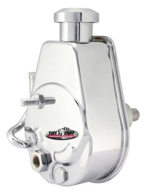 Power Steering Pump; Direct Fit - 3/4 in. Press Fit Shaft - M10x1.5 Mounting - Chrome; 6184A
