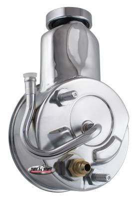 Power Steering Pump; Direct Fit - 5/8 in. Keyed Shaft - 3/8 in.-16 Mounting - Chrome; 6190A