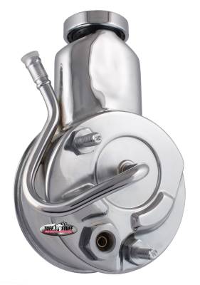 Power Steering Pump; Direct Fit - 5/8 in. Keyed Shaft - 3/8 in.-16 Mounting - Chrome; 6192A