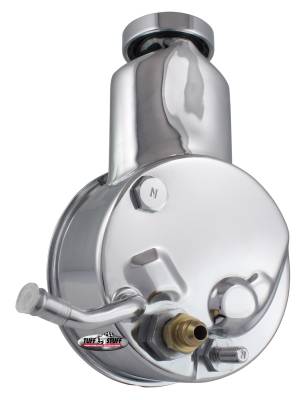 Power Steering Pump; Direct Fit - 5/8 in. Keyed Shaft - 3/8 in.-16 Mounting - Chrome; 6193A