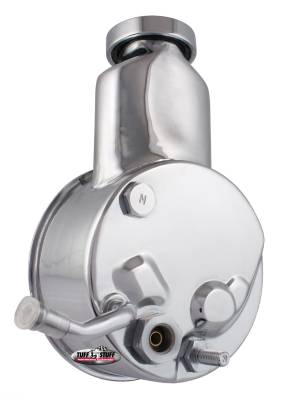 Power Steering Pump; Direct Fit - 5/8 in. Keyed Shaft - 3/8 in.-16 Mounting - Chrome; 6194A