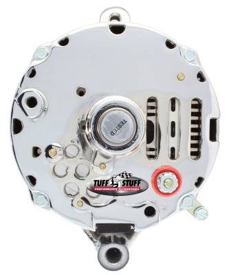 Tuff Stuff Performance - Alternator; 100 AMP - Smooth Back - 1 Wire - V Bullet Pulley - Polished; 7068BBULL - Image 2