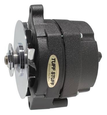 Alternator; 100 AMP - Smooth Back - 1 Wire - V Groove Bullet Pulley - Black Wrinkle; 7068NGBW