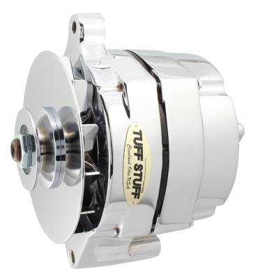 Alternator; 100 AMP Hybrid - 1 Wire - V Groove Pulley - Chrome; 7078ND