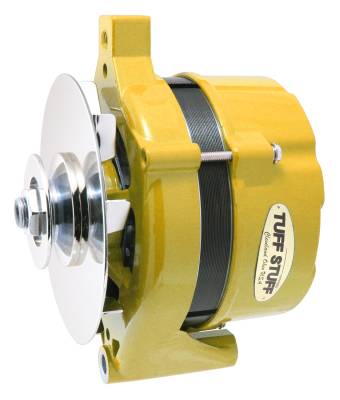 Alternator; 70 AMP - OEM Wire - 1G Case - V Groove Pulley - Yellow Powdercoat w/Chrome Accents; 7078NHYELLOW