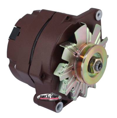 Alternator; 100 AMP - OEM Or 1 Wire - V Groove Pulley - Red Oxide Powdercoat; 7127RATRED