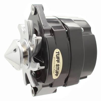 Alternator; 100 AMP - OEM Or 1 Wire - V Groove Pulley - 4.85 in. Case Depth - Lower Mount Boss 2 in. Long - Black; 7139FBULL