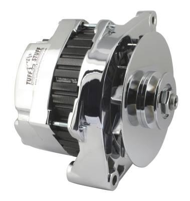 Alternator; 170 AMP - Incl. Pigtail/OEM Wiring - V Groove Pulley - Chrome; 7290NA