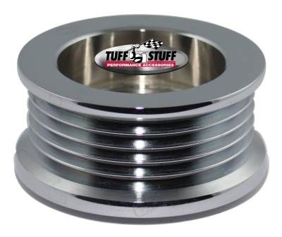 Alternator Pulley; 2.25 in. - 5 Groove Serpentine - Incl. Lockwasher/Nut - Chrome; 7610B