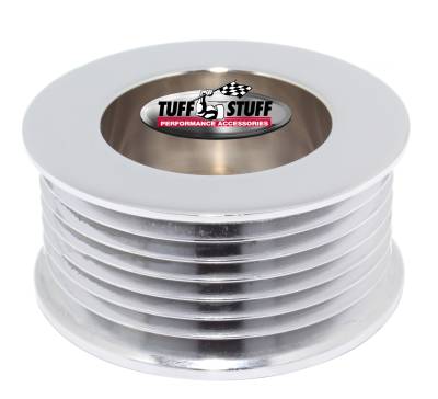 Alternator Pulley; 2.25 in. - 7 Groove Serpentine - Incl. Lockwasher/Nut - Chrome; 7610C