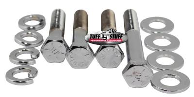 Tuff Stuff Performance - Water Pump Bolt; Chrome Hex - Incl. (1)3/8in. -16x1 3/4/(2)3/8in.-16x2 in./(1)3/8 in-16x2 3/4in. Bolts/(4) Lock And (4) Flat Washers; 7675A - Image 2