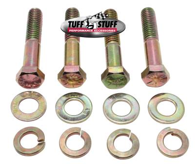 Water Pump Bolt; Zinc Hex - Incl. Incl. Four 3/8 in.-16x2 in. Bolts/4 Lock And 4 Flat Washers - Fits Chevy Big Block w/Short Water Pump PN[1484/1494]; 7676B