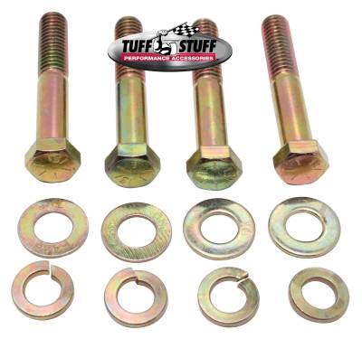 Water Pump Bolt; Zinc Hex - Incl. (4) 3/4 in.-16x2 1/4 in. Bolts/(4) Lock And (4) Flat Washers - Fits Chevy Small/Big Block w/Long Water Pump PN[1449/1461/1511]; 7678B