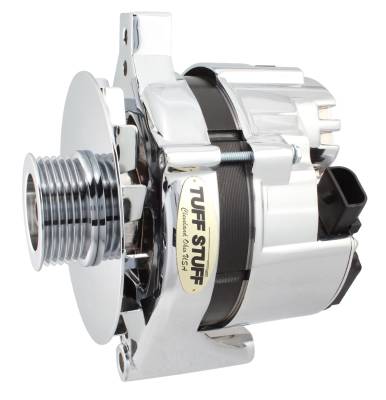 Alternator; 100 AMP - OEM Wire - 6 Groove Pulley - Internal Regulator - Chrome; 7716B
