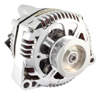 Alternator; 110 AMP - OEM Wire - 6 Groove Pulley - Chrome; 7721NA