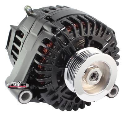 Alternator; 150 AMP - OEM Wire - 6 Groove Nut Pulley - Black; 7724NB
