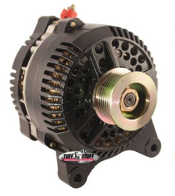 Alternator; 225 AMP Upgrade - OEM Wire - 7 Groove Pulley - Internal Regulator - Black; 7764C