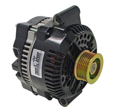 Alternator; 225 AMP Upgrade - OEM Wire - 8 Groove Pulley - Internal Regulator - Black; 7768C