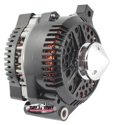 Alternator; 225 AMP - OEM Wire - V Groove Bullet Pulley - Internal Regulator - Black; 7771CBULL
