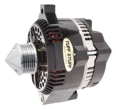 Alternator; 225 AMP - OEM Wire - 6 Groove Bullet Pulley - Internal Regulator - Black; 7771CBULL6G