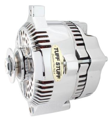 Alternator; 225 AMP - OEM Wire - V Groove Pulley - Internal Regulator - Chrome; 7771D