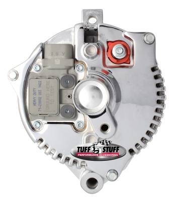 Tuff Stuff Performance - Alternator; 225 AMP - OEM Wire - 6 Groove Bullet Pulley - Internal Regulator - Chrome; 7771DBULL6G - Image 2