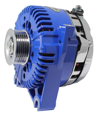Alternator; 150 AMP - DOHC Applications - OEM Wire - 6 Groove Pulley - Internal Regulator - Blue; 7781ABLUE