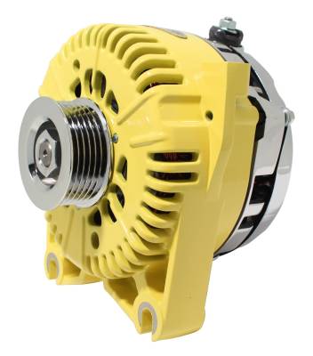 Alternator; 150 AMP - DOHC Applications - OEM Wire - 6 Groove Pulley - Internal Regulator - Yellow; 7781AYELLOW